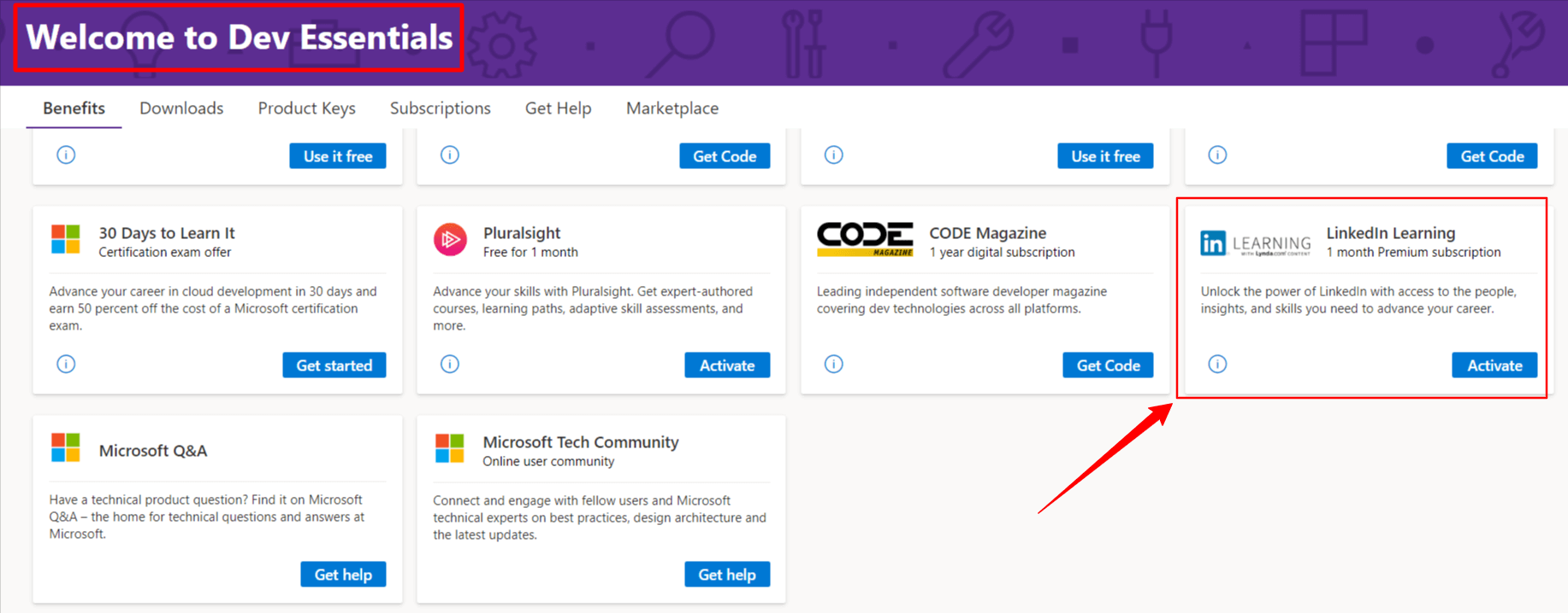 Visual Studio Dev Essentials LinkedIn Premium